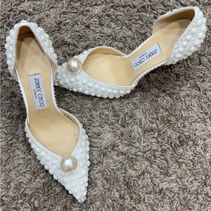 Bridal Jimmy choo pearl heels size 37